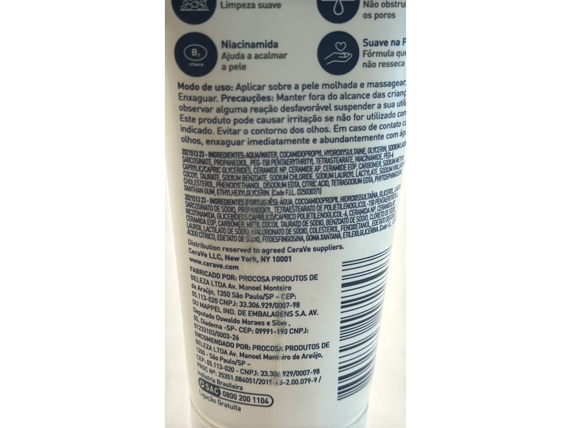 CeraVe Facial Cleanser, Normal To Oily Skin, 2 oz/60 g