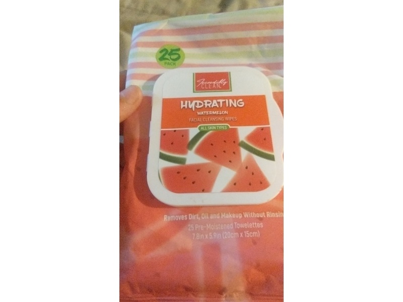 Incredibly Clean Hydrating Facial Cleansing Wipes, Watermelon, 25 Count