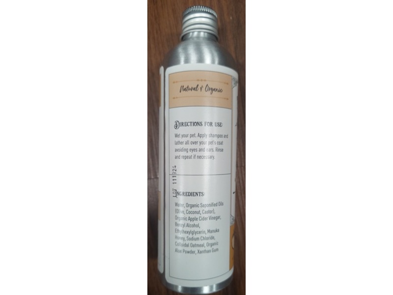 Project Sudz Organic Shampoo, Oatmeal + Aloe & Honey, 10 fl oz