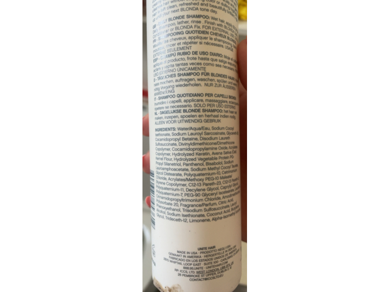 Unite Hair Blonda Daily Shampoo, 10 fl oz/300 mL