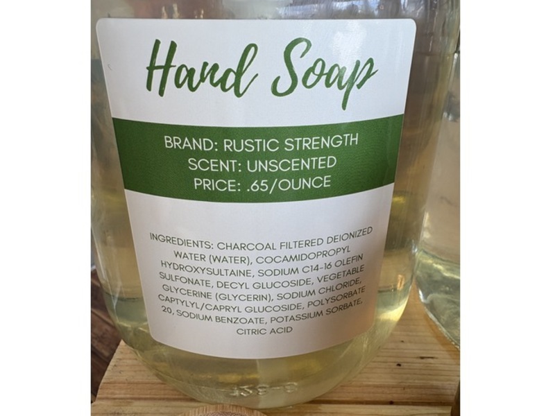 Rustic Strength Hand Soap, Unscented, 0.65 oz
