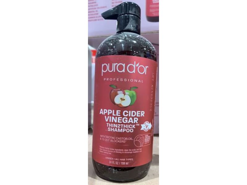 Purador Thin2Thick Shampoo, Apple Cider, Vinegar, 24 fl oz/709 mL