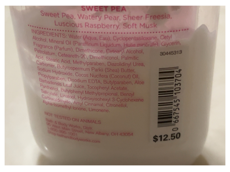 Bath and Body Works Super Smooth Body Lotion, Sweet Pea, 8 fl oz/236 mL