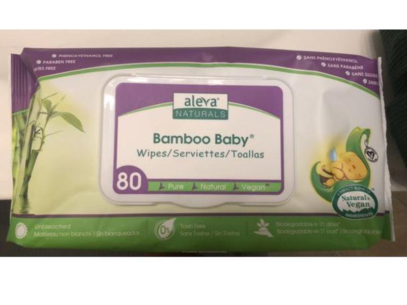 Aleva Naturals Bamboo Baby Wipes, 80 count