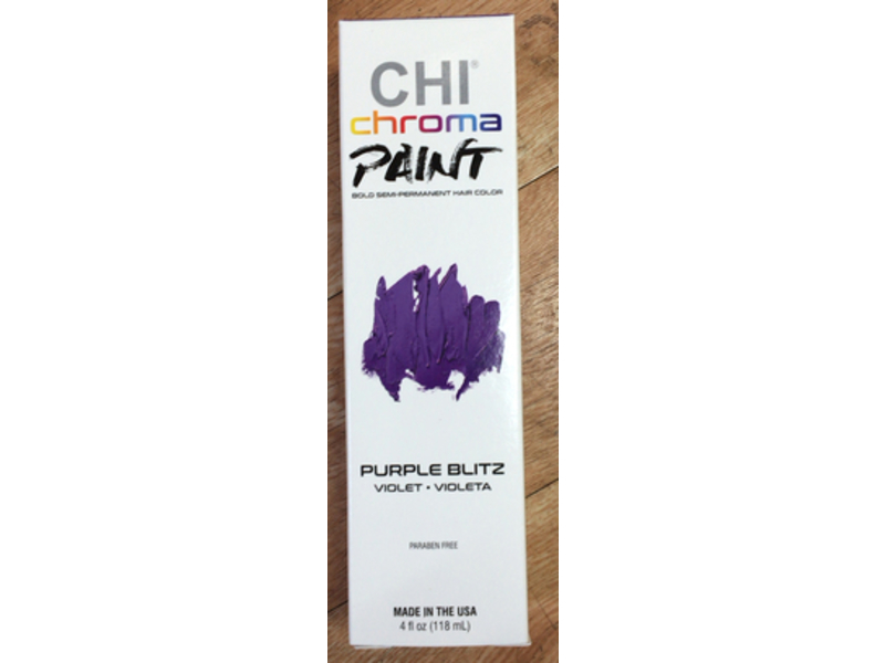 Chi Chroma Paint Bold Semi-Permanente Hair Color, Purple Blitz, Violet, 4 fl oz/118 mL