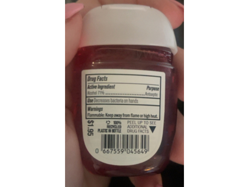 Bath & Body Works Bright Christmas Morning Anti-Bacterial Hand Gel, Natural Essential Oils, 1 fl oz/29 mL