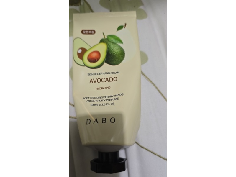 Dabo Skin Relief Hydrating Hand Cream, Avocado, 3.3 fl oz/100 mL