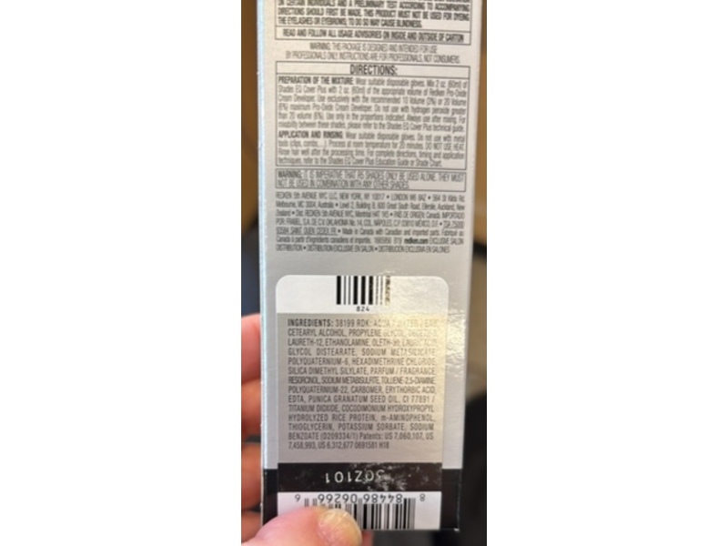 Redken Shades Eq Cover Plus Demi Permanent Hair Cream, 6N, 2.1 oz/50 g