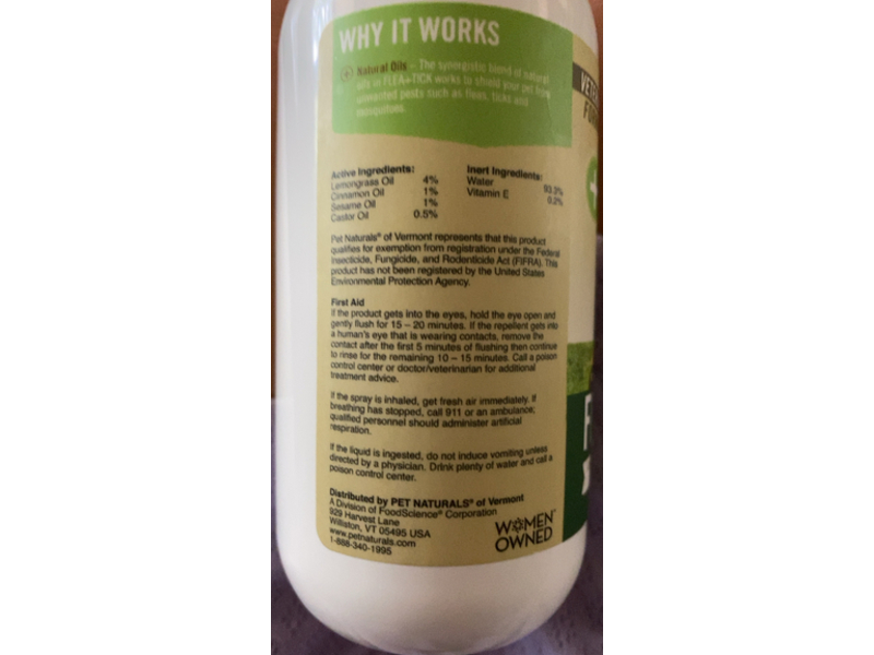 Pet Naturals Flea + Tick Spray, 8 oz/236 mL