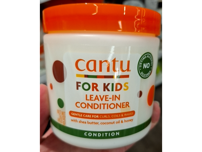 Cantu For Kids Leave - In Conditioner, Shea Butter + Coconut Oil & Honey, 16 oz/453 g