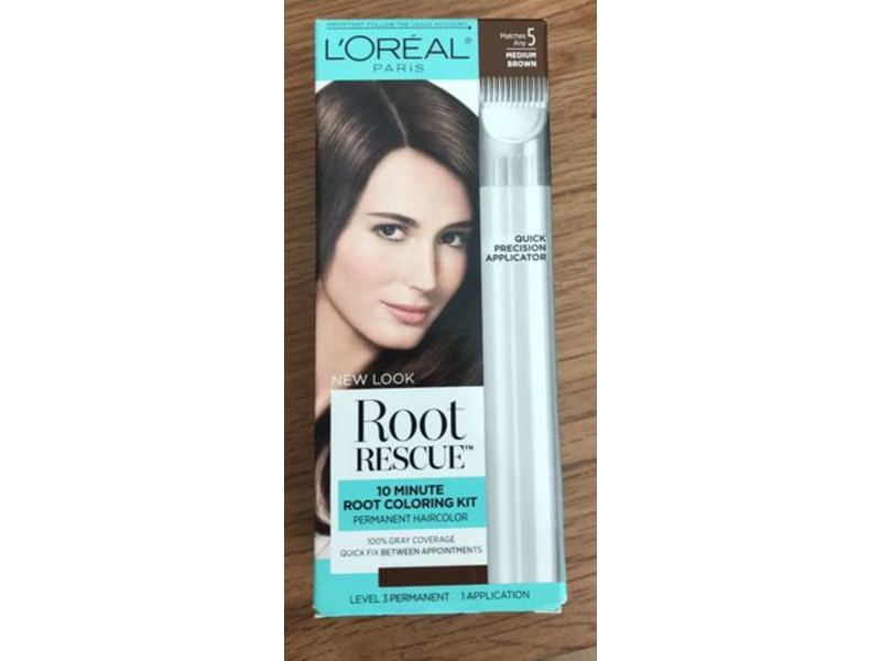 L'Oréal Paris Root Rescue Hair Color, 5 Medium Brown, 1 Application
