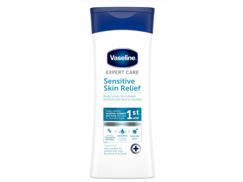 Vaseline Expert Care Sensitive Skin Relief Body Lotion, Colloidal Oatmeal + Ceramide, 400 mL