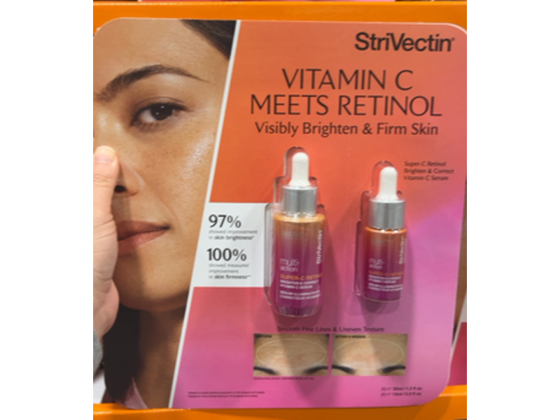 StriVectin Multi Action Super-C Retinol Brighten & Correct Serum, Vitamin C, Pack Of 2