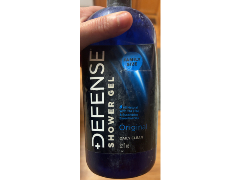 Defense Daily Clean All Natural Original Shower Gel, Tea Tree & Eucalyptus Essential Oils, 32 fl oz/946 mL