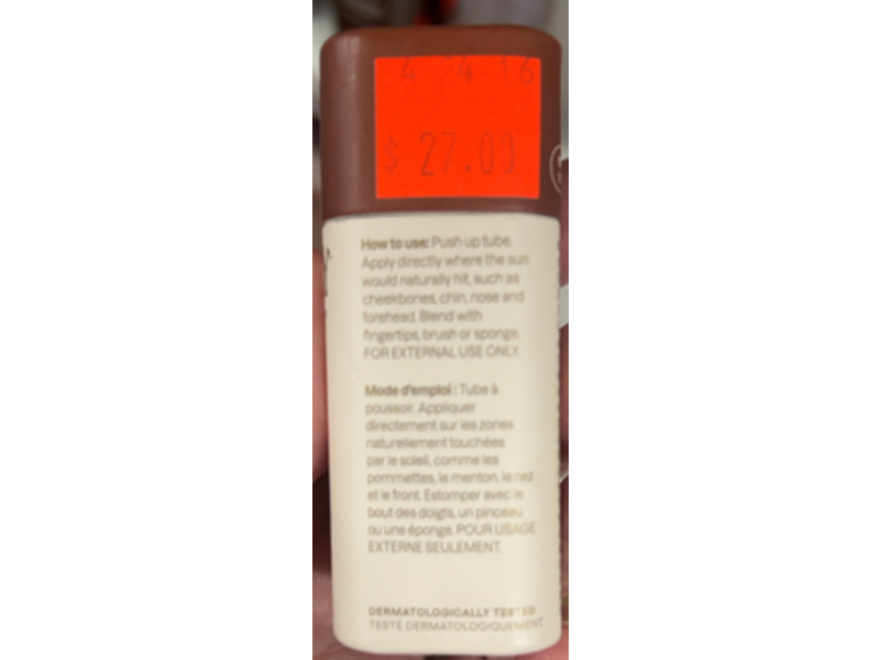 Attitude Oceanly Bronzer Stick, Ebony, 0.3 oz/8.5 g