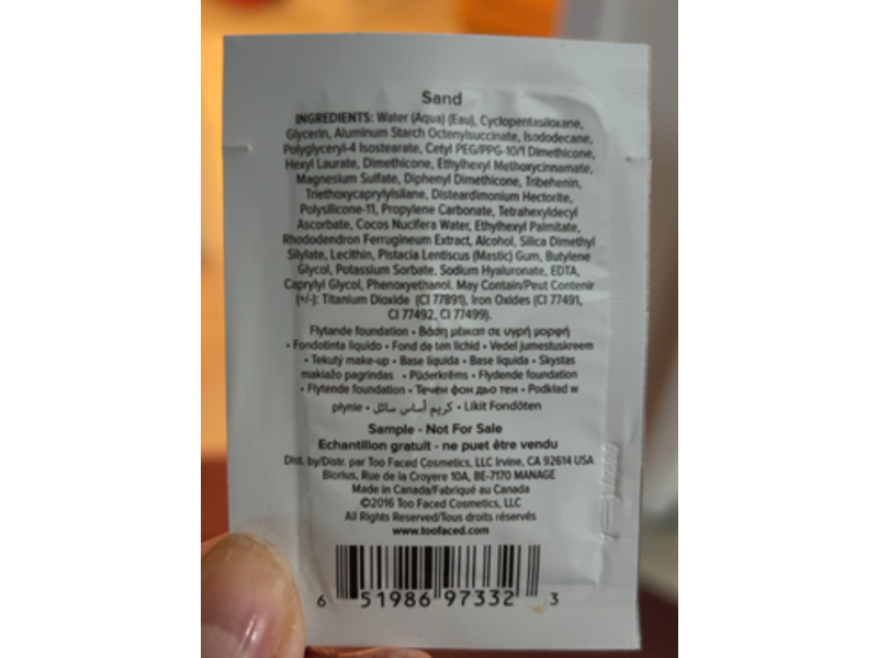 Too Faced Born This Way Foundation, Sand