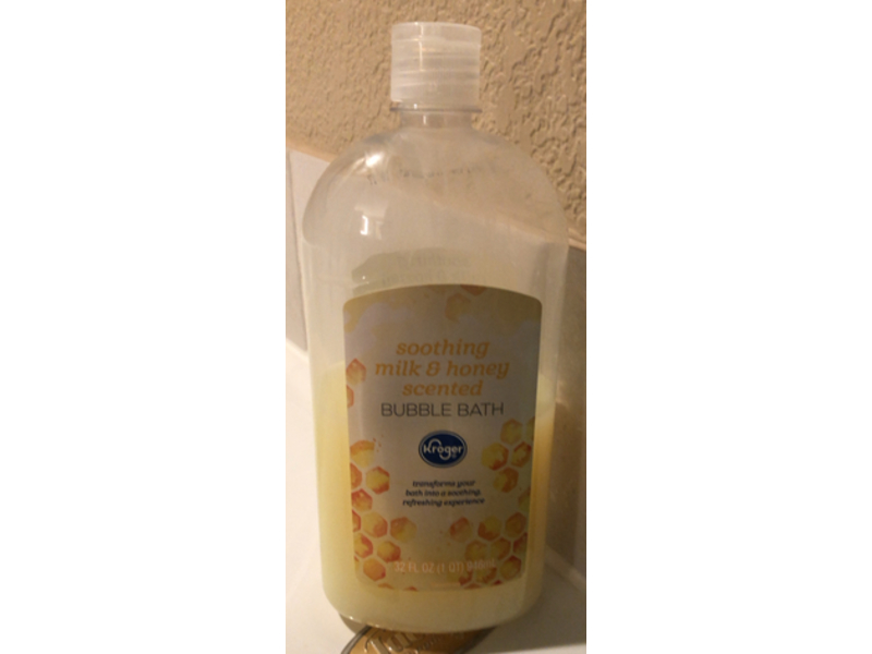 Kroger Soothing Bubble Bath, Milk & Honey, 32 fl oz/946 mL