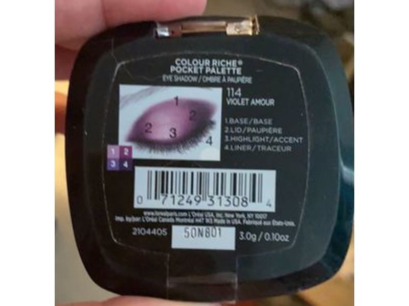 L'Oreal Paris Color Riche Pocket Pallete, 114 Violet Amour, 0.10 oz/3 g