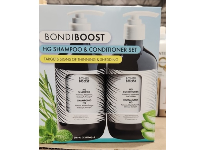BondiBoost Hg Shampoo & Conditioner Set, 16.90 fl oz/500 mL
