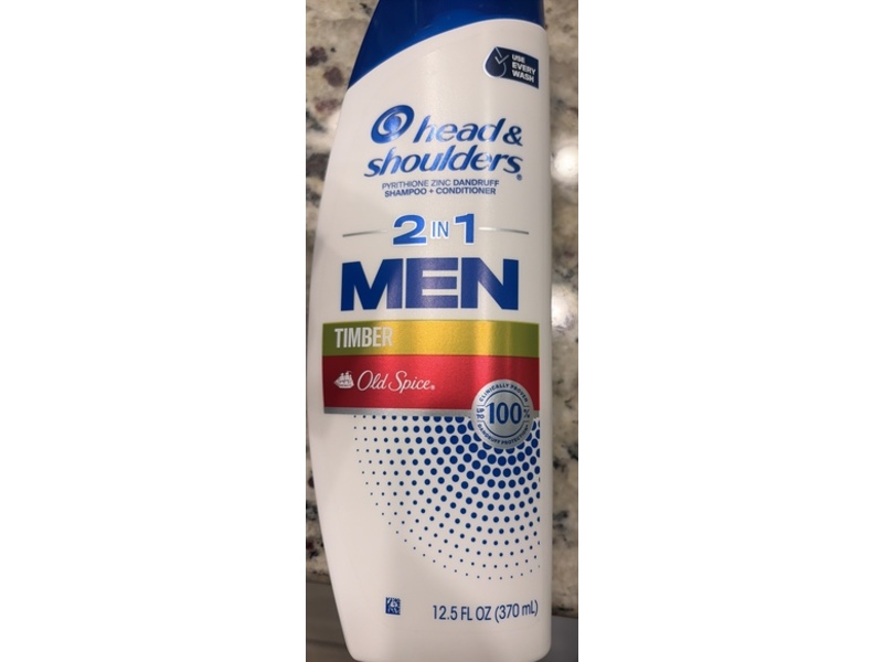 Head & Shoulders Men 2-In-1 Anti-Dandruff Shampoo+Conditioner, Old Spice Timber, 12.5 fl oz/370 mL