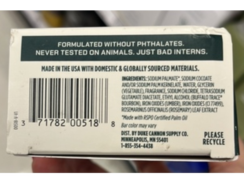 Duke Cannon Supply Co. Big Ass Brick of Soap, Bourbon, 10 oz/283 g