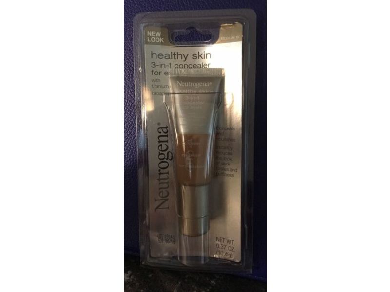 Neutrogena 3-in-1 Concealer For Eyes, SPF 20, Medium 15, 0.37 oz/10.4 g