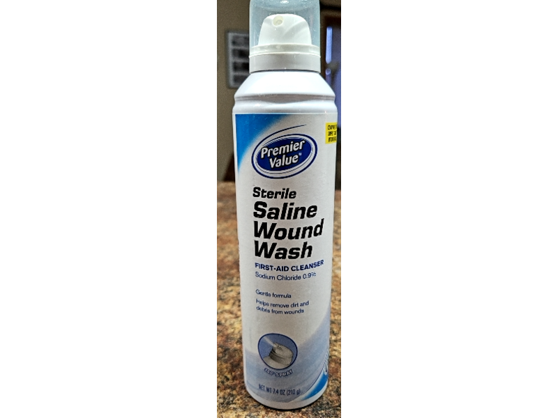 Premier Value Sterile Saline Wound Wash, 7.4 oz/210 g