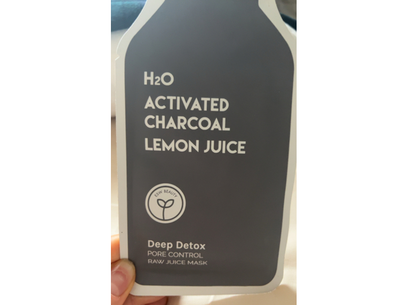 Esw Beauty Deep Detox Pore Control Raw Juice Mask, Activated Charcoal + Lemon juice, 0.88 fl oz/2.5 mL