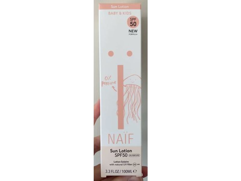 Naif Baby & Kids Sun Lotion, SPF 50, 3.3 fl oz/100 mL