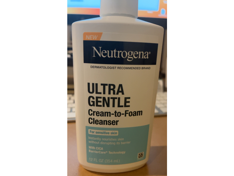 Neutrogena Ultra Gentle Cream To Foam Cleanser, 12 fl oz/354 mL