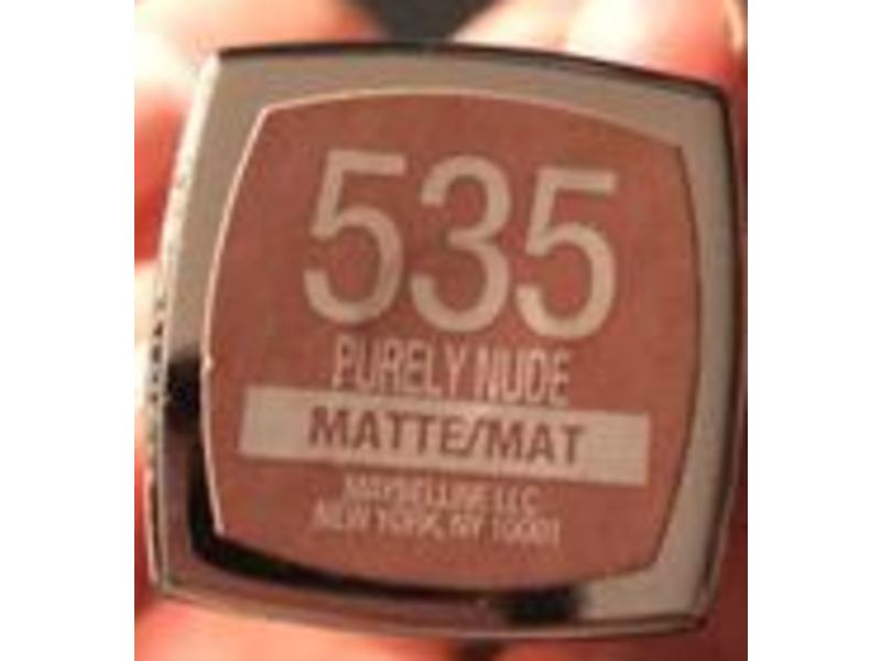 Maybelline New York Color Sensational Inti-Matte Nudes Lipstick, 535 Purely Nude, 0.15 oz/4.2 g