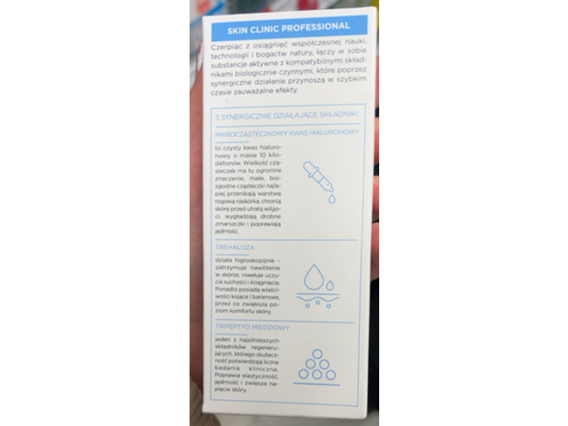 Bielenda Skin Clinic Professional Moisturising & Calming Face Serum, Hyaluronic Acid, 1.01 fl oz/30 mL