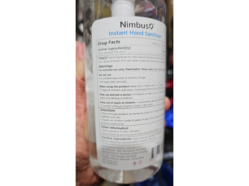 Nimbus Hand Sanitizer, 16.9 fl oz/500 mL