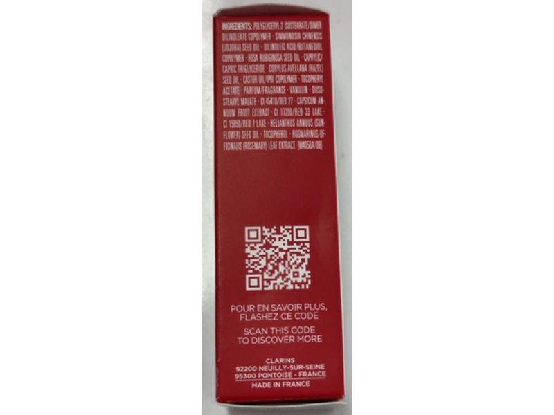 Clarins Lip Comfort Oil, 08 Strawberry, 0.2 fl oz/7 mL