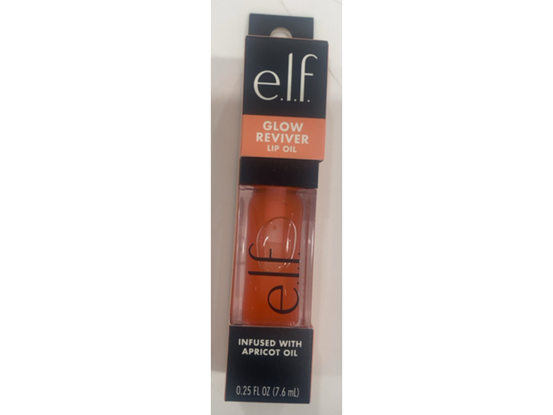 E.l.f. Glow Reviver Lip Oil, Coral Fixation, 0.25 fl oz/7.6 mL