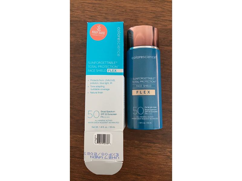 Colorescience Total Protection Face Shield Flex SPF 50, Zinc Oxide Formula, Fair, 1.8 fl. oz.