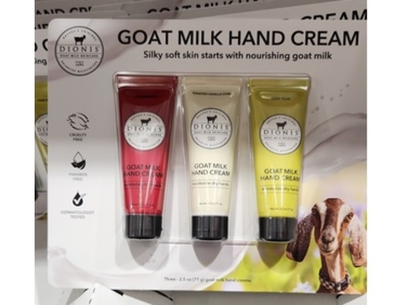 Dionis Goat Milk Hand Cream, 5.5 oz/71 g, Pack Of 3