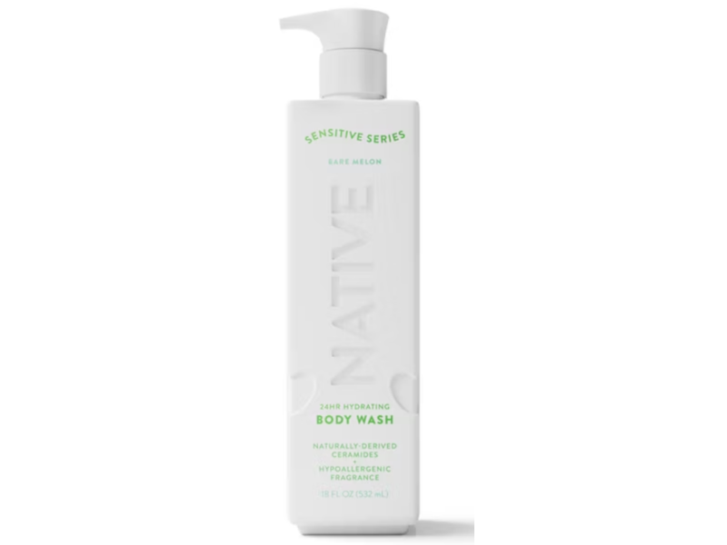 Native Sensitive Series Body Wash, Bare Melon, 18 fl oz/532 mL
