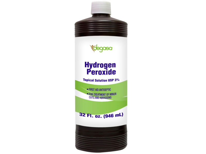 Degasa Topical Solution, USP 3%, Hydrogen Peroxide, 32 fl oz/946 mL