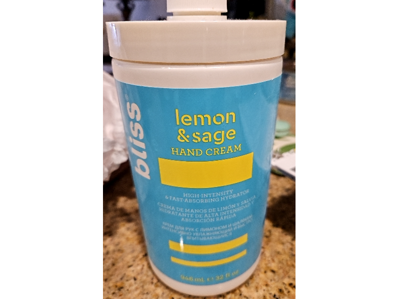 Bliss Body Butter Body Cream, Lemon & Sage, 32 fl oz/946 mL