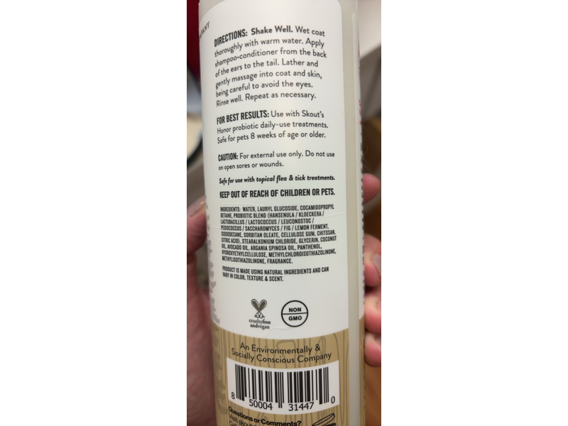 Skout's Honor Probiotic Shampoo + Conditioner, Dog Of the Woods, 16 fl oz/473 mL