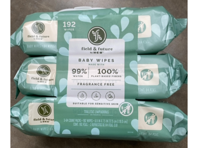 Field & Future Baby Wipes, 192 Count, Pack Of 3