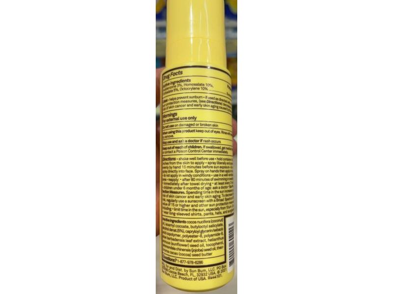 Sun Bum Moisturizing Sunscreen Spray, SPF 30, 5 fl oz/147 mL