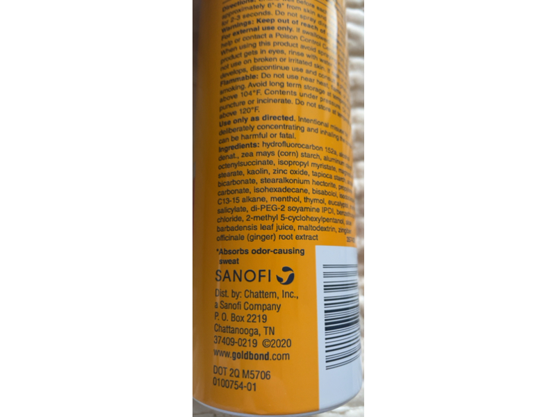 Gold Bond Body Powder Spray, Classic Scent, 7 oz/198 g