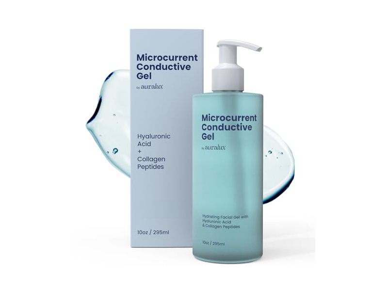Auralux Microcurrent Conductive Hydrating Facial Gel, Hyaluronic Acid, 10 oz/295 mL