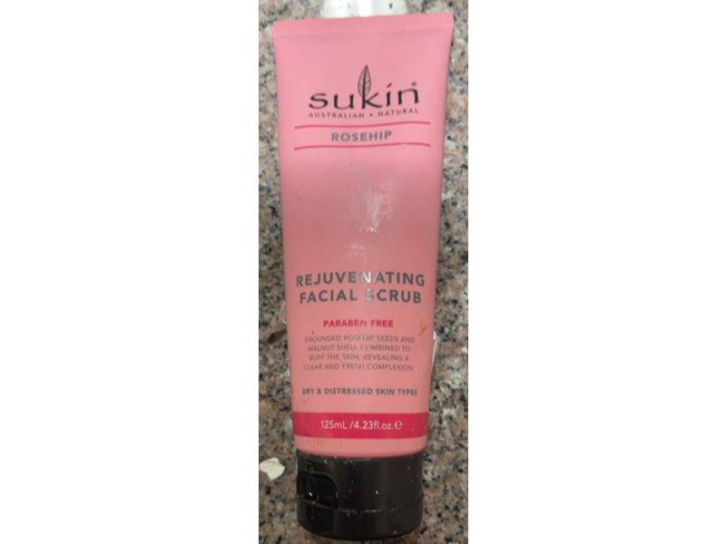 Sukin Rejuvenating Facial Scrub, Rosehip, 4.23 fl oz/125 mL