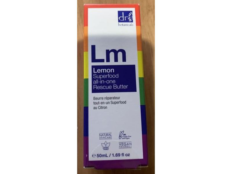 Dr Botanicals Lm Superfood All-In-One Rescue Butter, Lemon, Pride Edition, 1.69 fl oz/50 mL