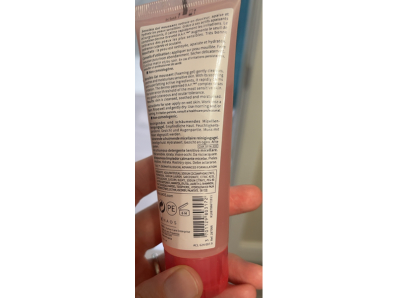 Bioderma Sensibio Gel Moussant Smooth Micellar Clansing Foaming Gel, 1.5 fl oz/45 mL