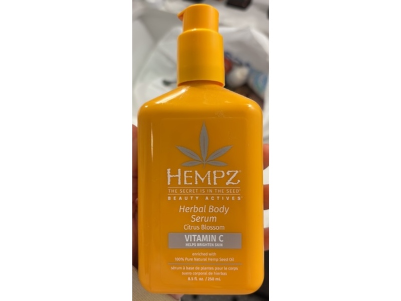 Hempz Herbal Body Serum, Citrus Blossom & Vitamin C, 8.5 fl oz/250 mL