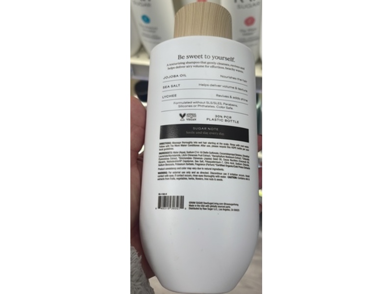 Raw Sugar The Wave Maker Shampoo, Lychee + Coconut, 16 fl oz/473 mL